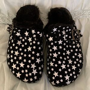 Girls star faux fur shoes size 13